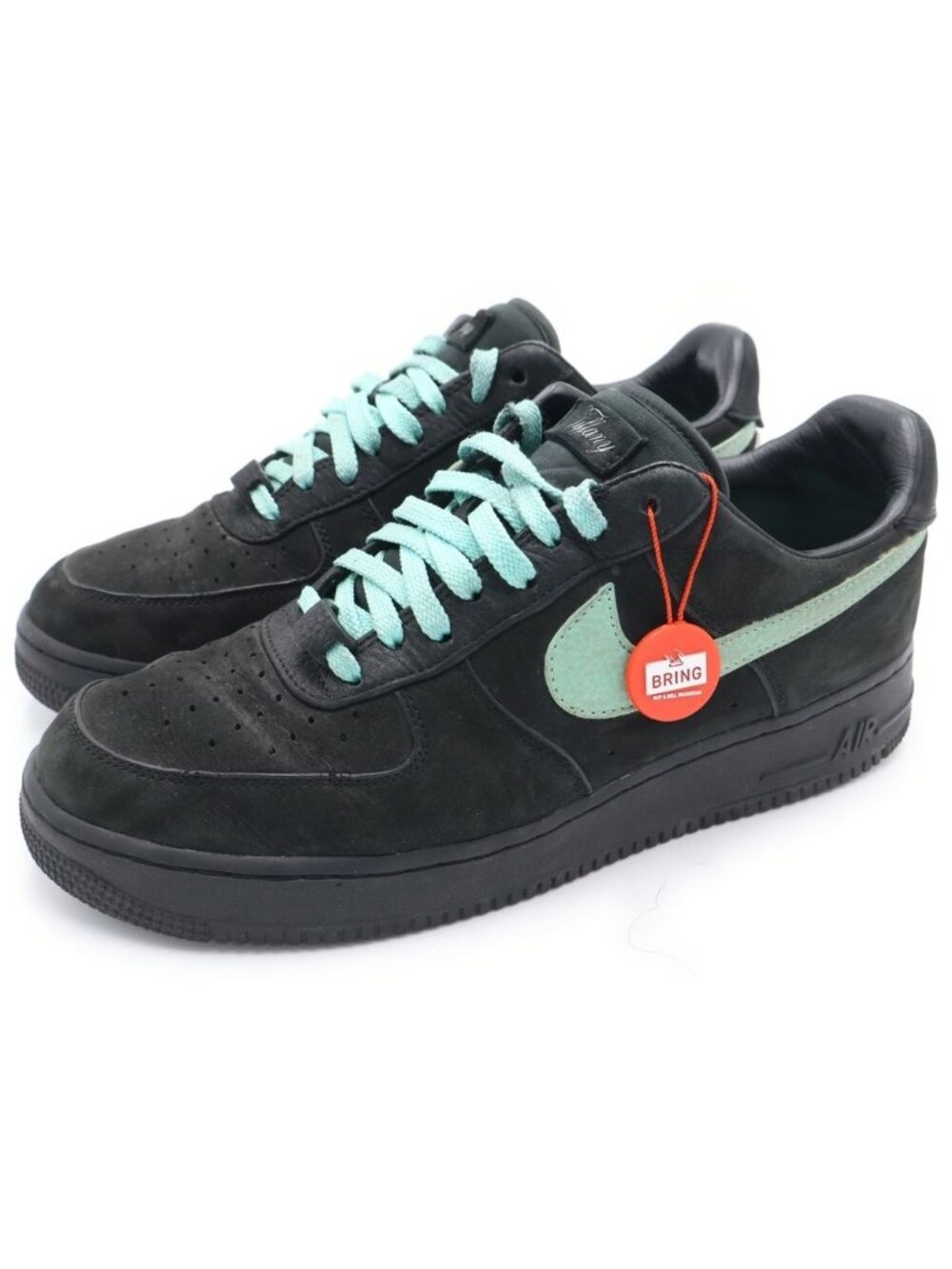 Tiffany & Co Nike Air Force 1 Low Cut Sneakers Black Blue - Picture 2 of 6